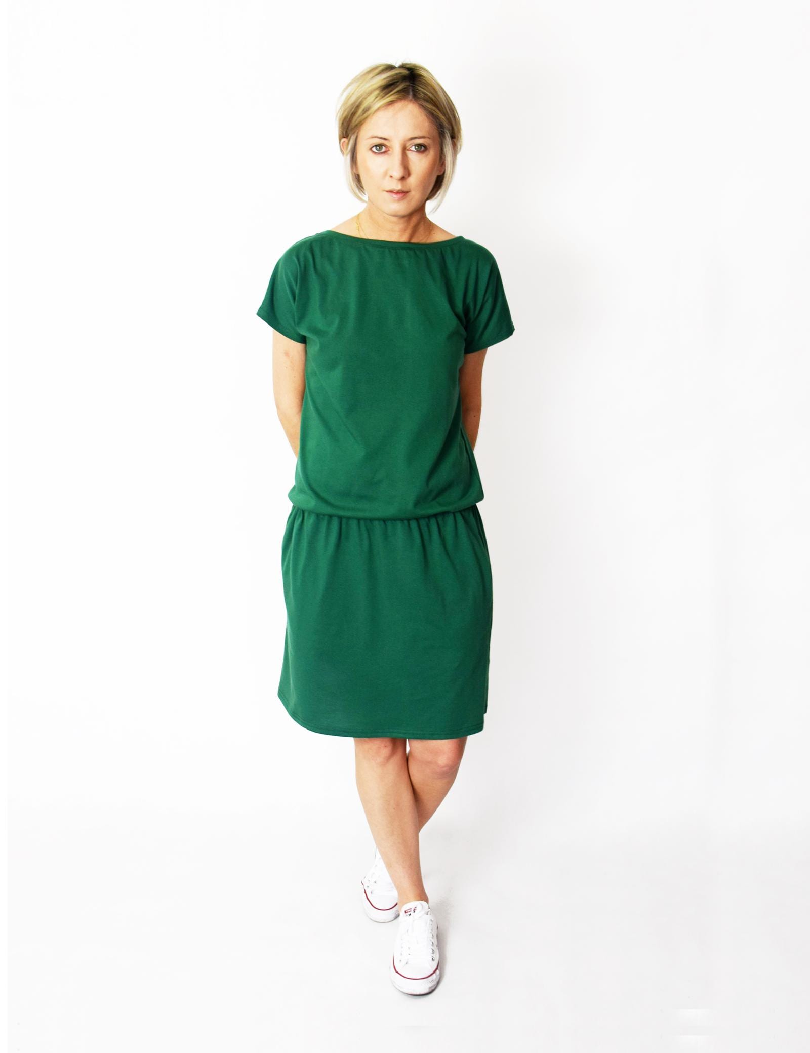 Mini Baumwollkleid Mit Taschen, Made in Poland, S-xxl, Spaalla Kleid von SistersBrand