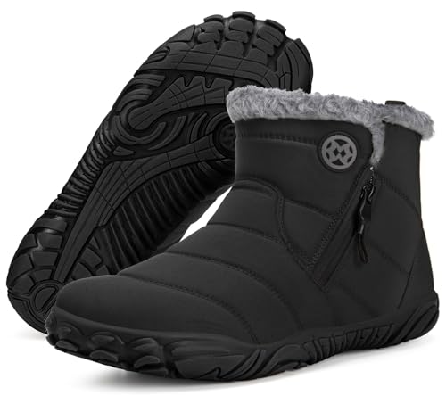 Sisttke Barfußschuhe Herren Gefüttert Winterschuhe Damen Warm Winterstiefel Winter rutschfeste Breite Zehen Mit Zero-Drop Sohle, Schwarz, 37 EU Sisttke Barfußschuhe Herren Gefüttert Winterschuhe Damen Warm Winterstiefel Winter rutschfeste Breite Zehen Mit Zero-Drop Sohle, Schwarz, 37 EU von Sisttke