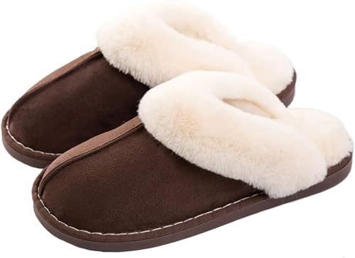 Damen Hausschuhe Herren Pantoffeln Winter Warme Weiche Slippers Plüsch Flauschige Flache Schuhe von Sisttke