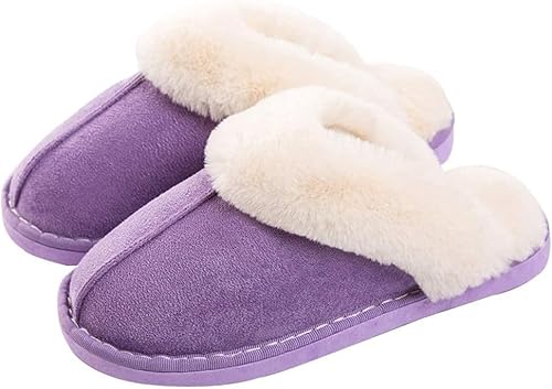 Damen Hausschuhe Herren Pantoffeln Winter Warme Weiche Slippers Plüsch Flauschige Flache Schuhe von Sisttke