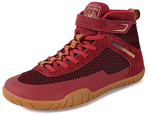 Damen Wrestlingschuhe Boxschuhe Zero Drop Sohle, Rot/Ausflug, einfarbig (Getaway Solids), 37.5 EU Weit von Sisttke
