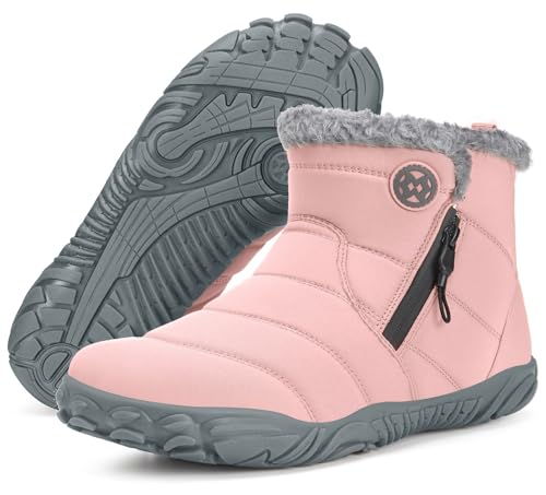 Sisttke Barfußschuhe Herren Gefüttert Winterschuhe Damen Warm Winterstiefel Winter rutschfeste Breite Zehen Mit Zero-Drop Sohle, Rosa, 41 EU Sisttke Barfußschuhe Herren Gefüttert Winterschuhe Damen Warm Winterstiefel Winter rutschfeste Breite Zehen Mit Zero-Drop Sohle, Rosa, 41 EU von Sisttke