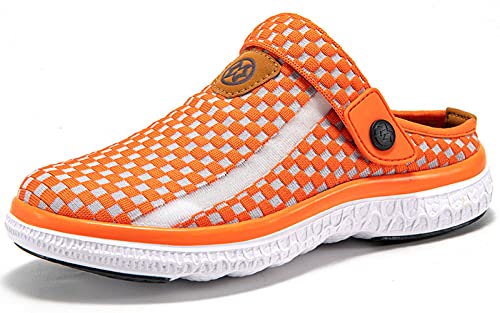 Sisttke Clogs Damen Hausschuhe Pantoletten Gartenschuhe Sommer, Orange, 42 EU von Sisttke