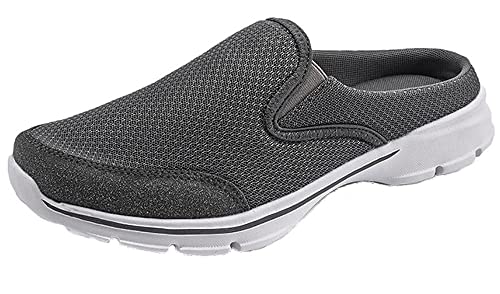 Sisttke Hausschuhe Damen Clogs Herren Slip On Pantoffeln Sommer Outdoor Atmungsaktiv Bequeme Gartenschuhe rutschfest Schlupfschuhe Slipper,Grau-II,43 EU von Sisttke