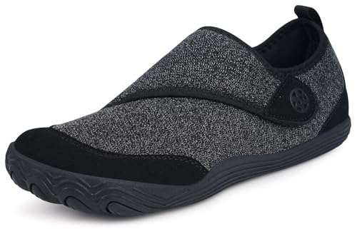 Sisttke Herren Damen Breite Diabetiker Schuhe Barfuß Haus Hausschuhe Arthritis Ödeme Geschwollene Füße Verstellbare Wanderschuhe Geschlossene Zehen Leicht Atmungsaktiv mit Fußgewölbeunterstützung für von Sisttke