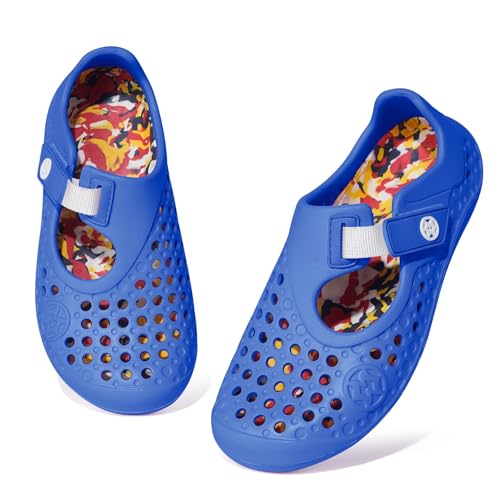 Sisttke Kinder Sandalen Wasserschuhe Jungen Mädchen Barfußschuhe Strandschuhe Badeschuhe Rutschfest Sommer Hausschuhe,Saphirblau,31 EU von Sisttke