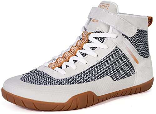 Wrestling Shoes Herren Boxschuh Fitness Sneakers Zero Drop Sohle, beige, 39.5 EU von Sisttke