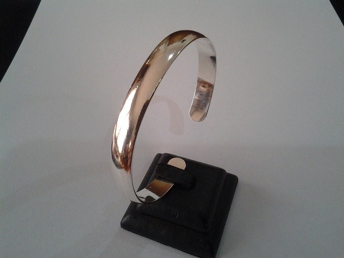 Männer/Frauen 925 Sterling Silber Manschette Armreif Schlichtes Design Offenes Armband Einstellbar 6, 7 " von SitaSilver