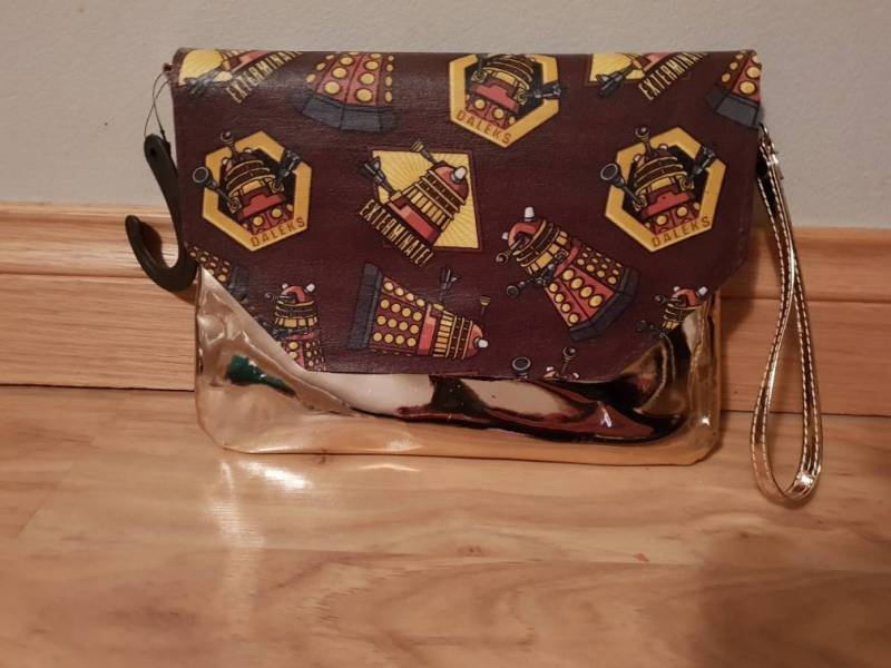 Doctor Who - Damen Handtasche Clutch Dalek Metallic Kupfer Handgemacht von SithStormProps