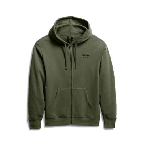 SITKA Gear Everyday Icon Classic Herren-Kapuzenpullover mit durchgehendem Reißverschluss, Olivgrün, Large von SITKA