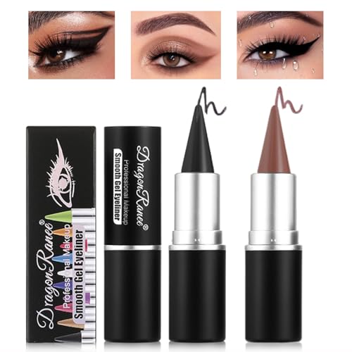 Sitovely 2 Farben Schwarzer Kaffee Gel Eyeliner Stift, Natürliche Black Eyeliner Creme Wasserfester Eyeliner Pencil, Smokey Lidschattenstift und Schminkstift Sitovely 2 Farben Schwarzer Kaffee Gel Eyeliner Stift, Natürliche Black Eyeliner Creme Wasserfester Eyeliner Pencil, Smokey Lidschattenstift und Schminkstift von Sitovely