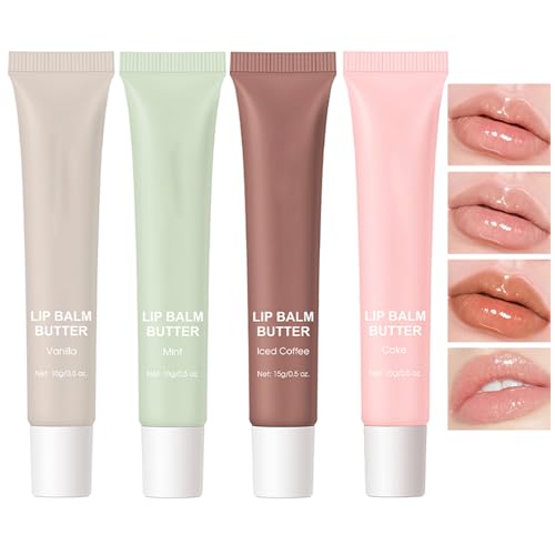 Sitovely 4 Farben Getönter Lippen Butter Balsam, Lip Butter Balm Peptide Lip Tint, Feuchtigkeitsspendende Peptid Lippentönung, Glänzender Jelly Lipgloss, Pflegendes Lippenöl Sitovely 4 Farben Getönter Lippen Butter Balsam, Lip Butter Balm Peptide Lip Tint, Feuchtigkeitsspendende Peptid Lippentönung, Glänzender Jelly Lipgloss, Pflegendes Lippenöl von Sitovely