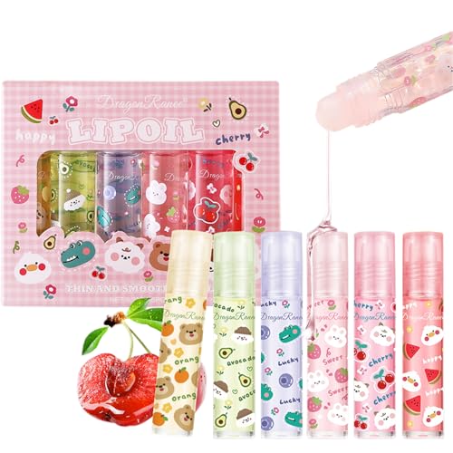 Sitovely 6PCS Roll On Lipgloss Set, Fruchtige Aromen Rolling Ball Lippenöl, Pflegend Lippenpflege Lip Glow Oil, Clear Lip Gloss Lippenbalsam Moisturizing Lip Balm Sitovely 6PCS Roll On Lipgloss Set, Fruchtige Aromen Rolling Ball Lippenöl, Pflegend Lippenpflege Lip Glow Oil, Clear Lip Gloss Lippenbalsam Moisturizing Lip Balm von Sitovely