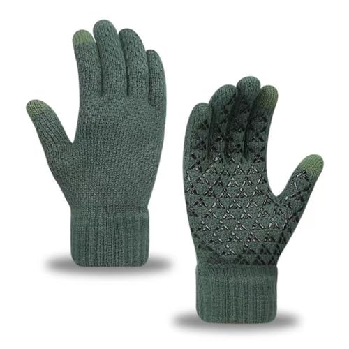 Sitthyw Herren Gestrickte Handschuhe Winter Warm Touchscreen Fingerhandschuhe Anti-Rutsch Strick Sport Thermohandschuhe Outdoor Warm Und Winddicht Handschuhe für Männer Radfahren Laufen ski und SMS von Sitthyw