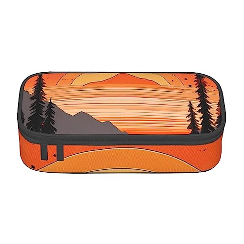 Baum Hügel und Flüsse Große Kapazität Bleistift Stift Fall Büro Große Lagerung Hohe Kapazität Tasche Beutel Halter Box Organizer, Stift Tasche von Siulas