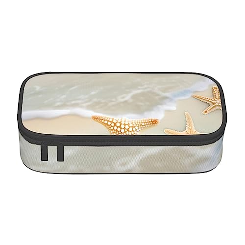 Beach Seestern Große Kapazität Bleistift Stift Fall Büro Große Lagerung Hohe Kapazität Tasche Beutel Halter Box Organizer, Stifttasche von Siulas