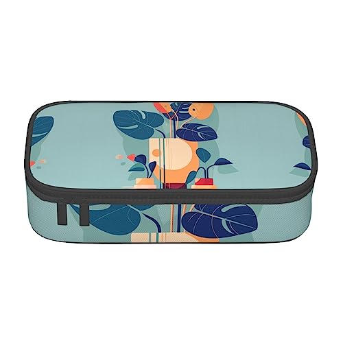 Blau Orange Turtleback Bambus Große Kapazität Bleistift Stift Fall Büro Große Lagerung Hohe Kapazität Tasche Beutel Halter Box Organizer, Stifttasche von Siulas