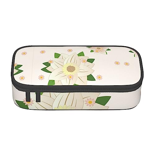 Blühende sechseckige weiße große Kapazität Bleistift Stift Fall Büro Große Lagerung Hohe Kapazität Tasche Beutel Halter Box Organizer, Stifttasche von Siulas