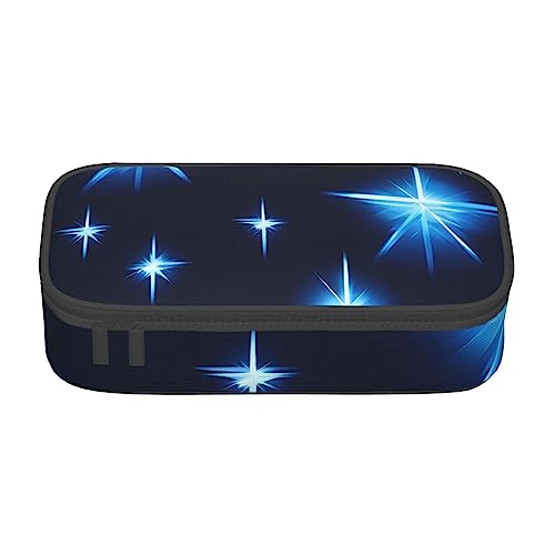 Cartoon Blue Star Große Kapazität Bleistift Stift Fall Büro Große Lagerung Hohe Kapazität Tasche Beutel Halter Box Organizer, Stifttasche von Siulas