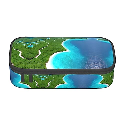 Eine Insel im Ozean Große Kapazität Bleistift Stift Fall Büro Große Lagerung Hohe Kapazität Tasche Beutel Halter Box Organizer Stiftebeutel von Siulas