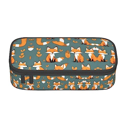 Gelber Fuchs Große Kapazität Bleistift Stift Fall Büro Große Lagerung Hohe Kapazität Tasche Beutel Halter Box Organizer, Stifttasche von Siulas