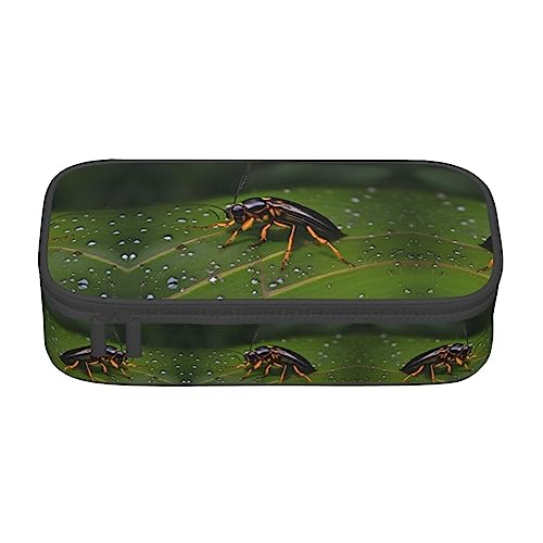 Insekten auf Blättern Große Kapazität Bleistift Stift Fall Büro Große Lagerung Hohe Kapazität Tasche Beutel Halter Box Organizer, Stifttasche von Siulas