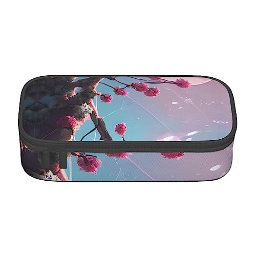 Kleine rosa Blumen Große Kapazität Bleistift Stift Fall Büro Große Lagerung Hohe Kapazität Tasche Beutel Halter Box Organizer, Stifttasche von Siulas