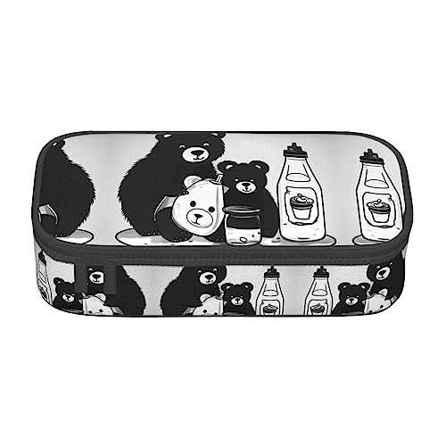 Nette Milch Flasche Bär Große Kapazität Bleistift Stift Fall Büro Große Lagerung Hohe Kapazität Tasche Beutel Halter Box Organizer, Stift Tasche von Siulas