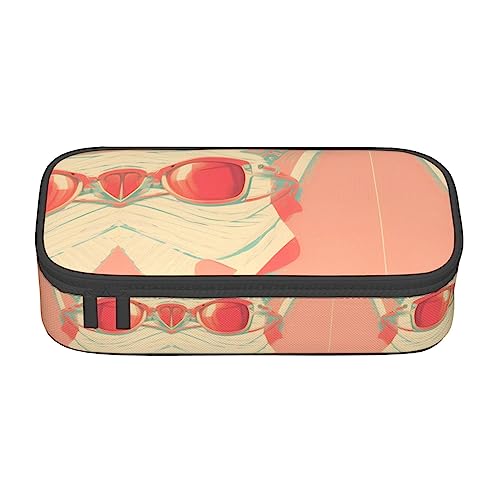 Retro Abstrakte Schattierungen Große Kapazität Bleistift Stift Fall Büro Große Lagerung Hohe Kapazität Tasche Beutel Halter Box Organizer, Stift Tasche von Siulas