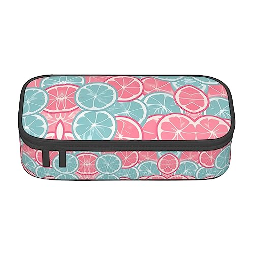 Rosa Blau Zitrus Scheiben Große Kapazität Bleistift Stift Fall Büro Große Lagerung Hohe Kapazität Tasche Beutel Halter Box Organizer, Stift Tasche von Siulas