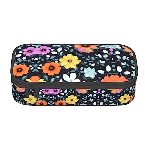 Schöne bunte Blumen Große Kapazität Bleistift Stift Fall Büro Große Lagerung Hohe Kapazität Tasche Beutel Halter Box Organizer, Stifttasche von Siulas