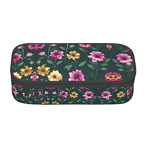 Schöne lila Blumen Große Kapazität Bleistift Stift Fall Büro Große Lagerung Hohe Kapazität Tasche Beutel Halter Box Organizer, Stifttasche von Siulas