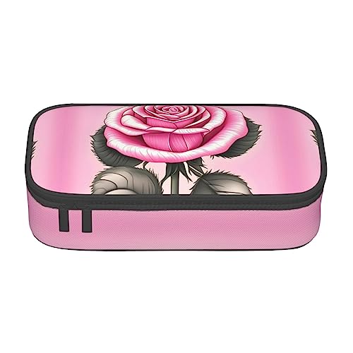 Schöne rosa Rosen Große Kapazität Bleistift Stift Fall Büro Große Lagerung Hohe Kapazität Tasche Beutel Halter Box Organizer, Stiftebeutel von Siulas