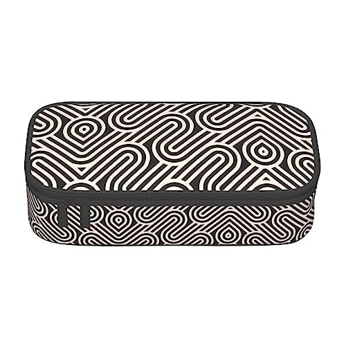 Schwarz Gebogene Textur Große Kapazität Bleistift Stift Fall Büro Große Lagerung Hohe Kapazität Tasche Beutel Halter Box Organizer, Stift Tasche von Siulas