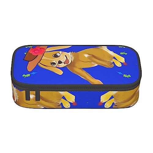 Tanzender Cartoon Hund Große Kapazität Bleistift Stift Fall Büro Große Lagerung Hohe Kapazität Tasche Beutel Halter Box Organizer, Stifttasche von Siulas