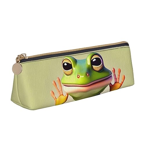 The Funny Frog Doing Yoga Big Capacity Pencil Case Pen Simple Stationery Bag Office Organizer Marker Pouch Multifonction Box Makeup Bag von Siulas