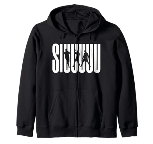 Siuuu Lustiger Fußball Jungen Männer Frauen Fußballspieler Kapuzenjacke von Siuuu Funny Soccer Present for Soccer lovers