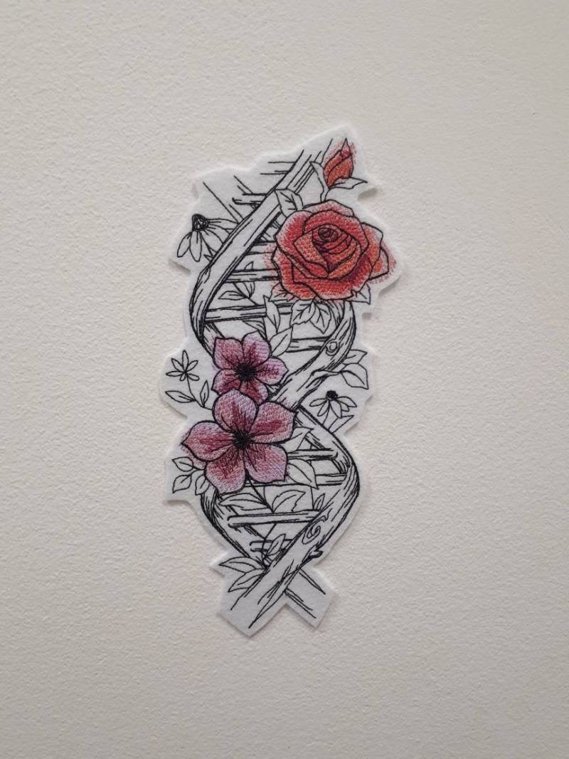 Dna Double Helix Bouquet Aufnäher Für Jacken, Halloween Applikation, Patches Tumblr Patch, Süßer Custom Patch von SiuvinijaShop