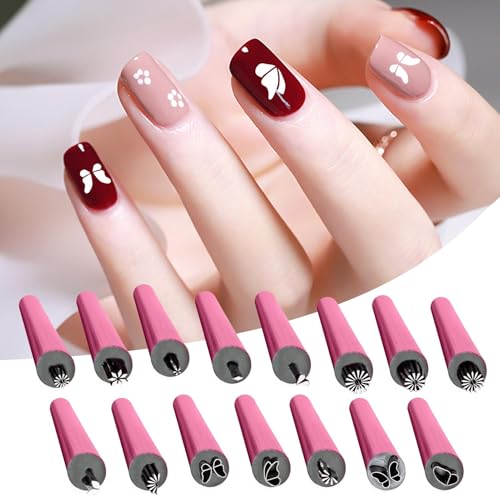 15 Stück Nagelstift Nagelstempel Set, Nail Stamper Tool, Nail Arts Stempel Stift, Nail Stamp Pen, Nagel Stempel Nageldesign, Stempelstifte Nail Ar-t Set Für Mädchen Und Frauen von Siuwddee