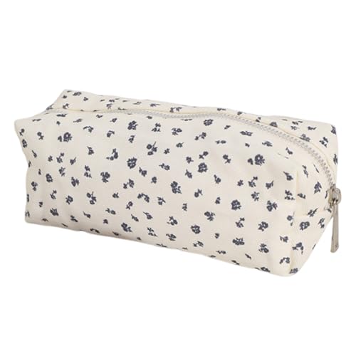 Geblümtes Federmäppchen, Federmäppchen Für Schule Büro, Federtasche Mit Reißverschluss, Mäppchen Mit Aesthetic Blumens, Make Up Pinseltasche Niedlich Organizer Für Frauen Reisen Oder Den Täglichen von Siuwddee