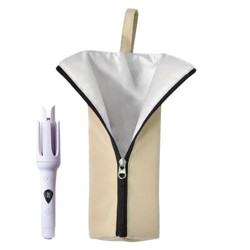 Lockenstab Reiseetui | Hitzebeständiger Make-up-Organizer | Staubdichte Aufbewahrungstasche für Lockenstäbe zu Hause und auf Reisen von Siuwddee