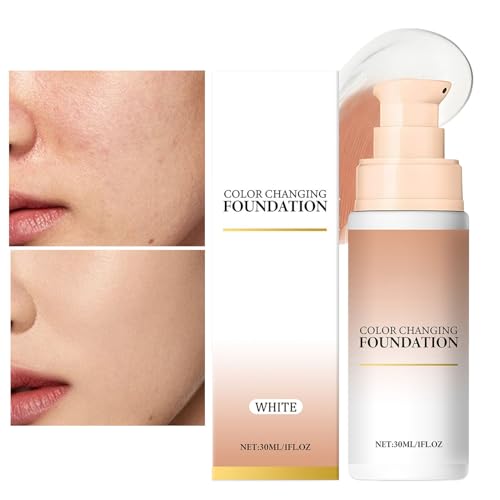 Siuwddee Farbe Anpassende Foundation | Voll Deckende Gesichts Concealer Foundation,30ml Feuchtigkeitsspendende Creme Pflegend Aufhellend für sensible Haut Bühne Reise Festival Erwachsene Alltag von Siuwddee