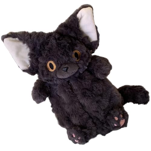 Siuwddee Katzen-Bleistiftbeutel, Kätzchen-Bleistiftbox, Plushie Briefpapier Federmäppchen, Niedliches Federmäppchen, Katzen-Federmäppchen, großes Federmäppchen, Schulbedarf für Teenager von Siuwddee