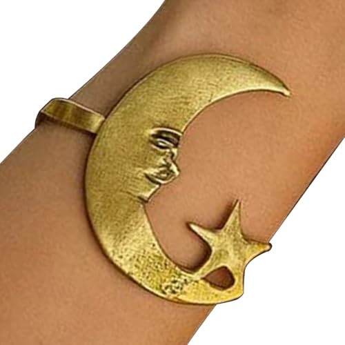 Siuwddee Stern Mond Armband Für Frauen | Stern Mond Armreif Armband - Verstellbarer Charm Schmuck Für Frauen Jugendliche Mutter Schwester Tochter Freundinnen von Siuwddee