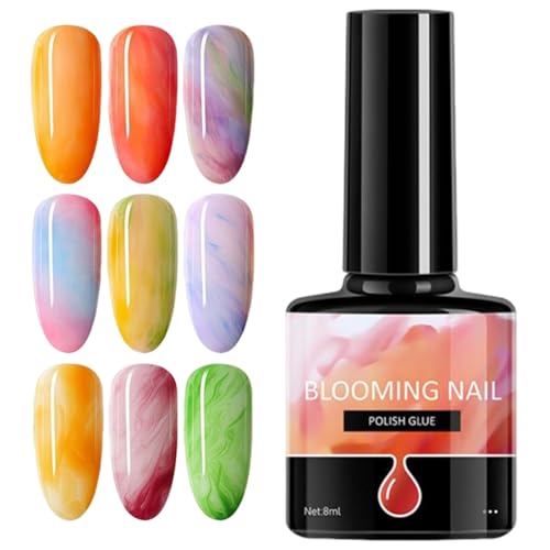 Siuwddee Verblüffendes Blooming Nagellack-Gel - Bloom Gel-Lack | 7,3ML Klare Antischmieren Flüssigkeit Schnelltrocknend Für Heimgebrauch Salon Frauen Alltag Reise Hochzeit Feier von Siuwddee