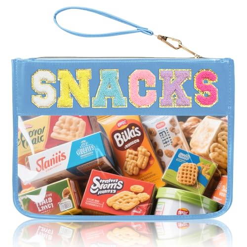 Siwara Snack-Tasche, transparente Tasche, Reise-Make-up-Tasche, Chenille, Brieftaschen für Reißverschluss, transparente Kosmetiktasche, Make-up-Tasche, Reisetasche, für Damen, Blauer Schlafanzug Siwara Snack-Tasche, transparente Tasche, Reise-Make-up-Tasche, Chenille, Brieftaschen für Reißverschluss, transparente Kosmetiktasche, Make-up-Tasche, Reisetasche, für Damen, Blauer Schlafanzug von Siwara