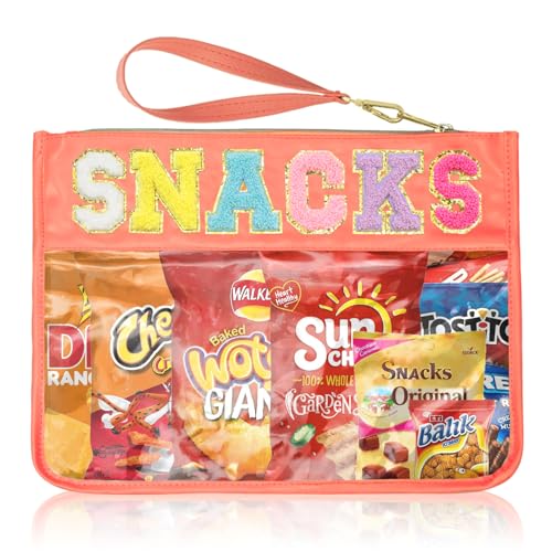 Siwara Snackbeutel, transparent, Reise-Make-up-Tasche, Chenille, Brieftaschen für Reißverschluss, transparente Kosmetiktasche, Make-up-Tasche, Reisetasche für Damen, Orange – Snack, Casual Siwara Snackbeutel, transparent, Reise-Make-up-Tasche, Chenille, Brieftaschen für Reißverschluss, transparente Kosmetiktasche, Make-up-Tasche, Reisetasche für Damen, Orange – Snack, Casual von Siwara