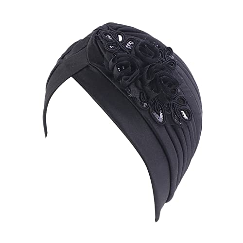 Afrikanische Muster Kopfbedeckung Pre Turban für Damen,Blume Turban Tuch Kopfbedeckung Damen Kopftuch Damen Sommer Turban Mütze Damen Chemo Kopfbedeckung Hut Für Haarverlust Chemo Baumwollmütze von Siweiy