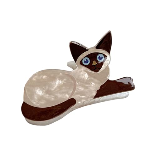 Haarklammer Tiere Tierform, Haarspange Katze Flauschig Tier Haarklammer Klein Haarnadel Aus Acryl, Haarklammer Haarspangen Damen Und Haarspangen Für Mädchen (F, Einheitsgröße) von Siweiy