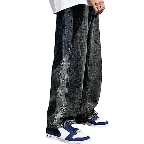 Herren Jeans Baggy y2k Hip Hop Jeanshose Streetwear Skateboard Jeans Teenager Jungen Loose Fit Pants Classic Regular Hosen von Siweiy